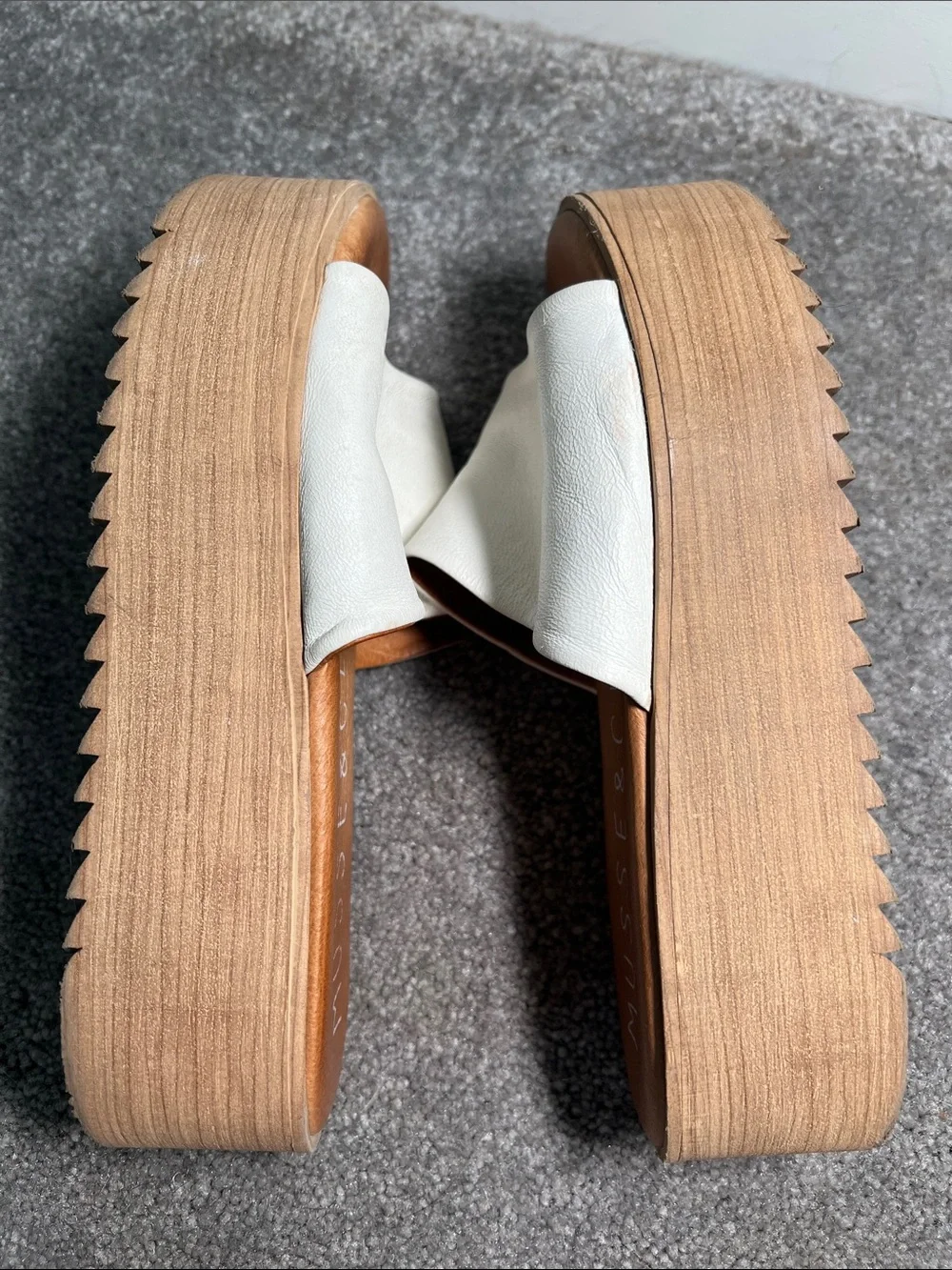 Musse & Cloud Platform Slip On Sandals Leather size EU 37 US 6.5